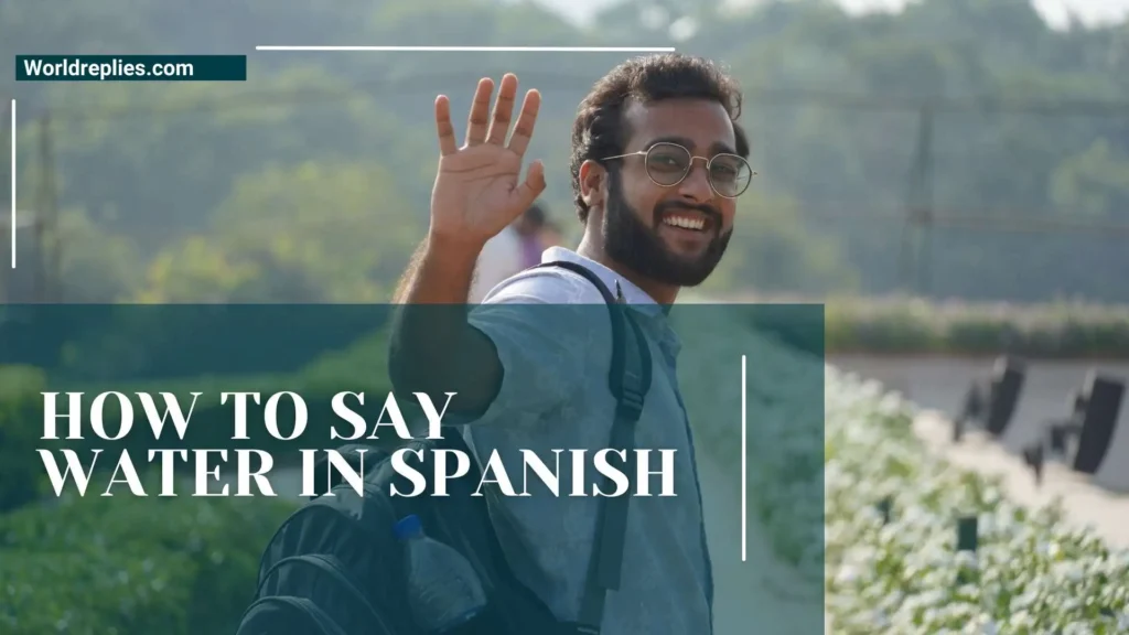 How to Say Water in Spanish
