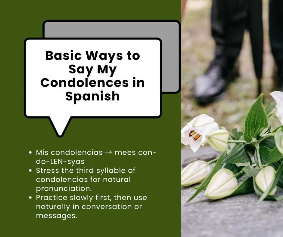 Basic Ways to Say My Condolences in Spanish