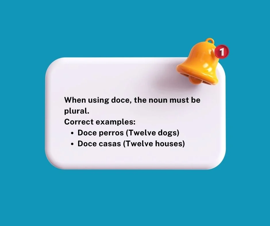 Grammar Rules When Using Doce