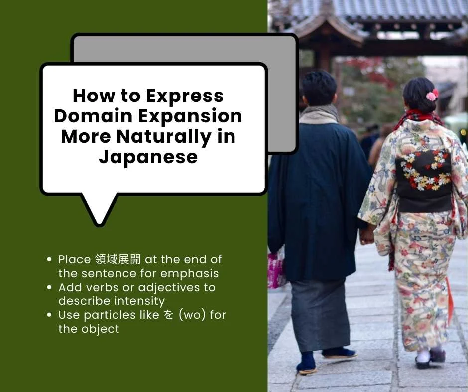 How to Express Domain Expansion More Naturally in Japanese