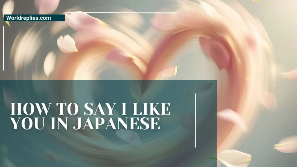 How to Say I Like You in Japanese