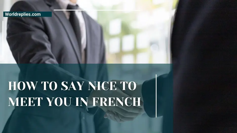 How to Say Nice to Meet You in French