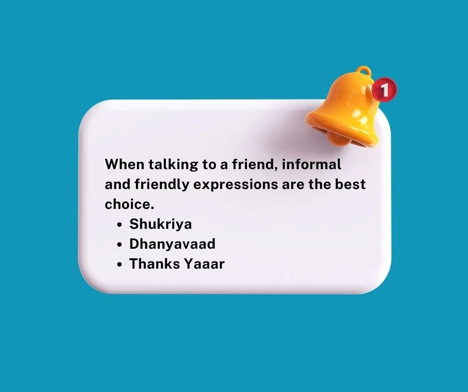 How To Say Thank You In Hindi To A Friend