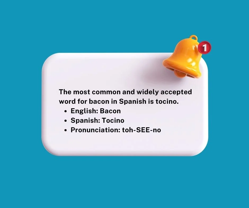 The Most Common Word for Bacon in Spanish
