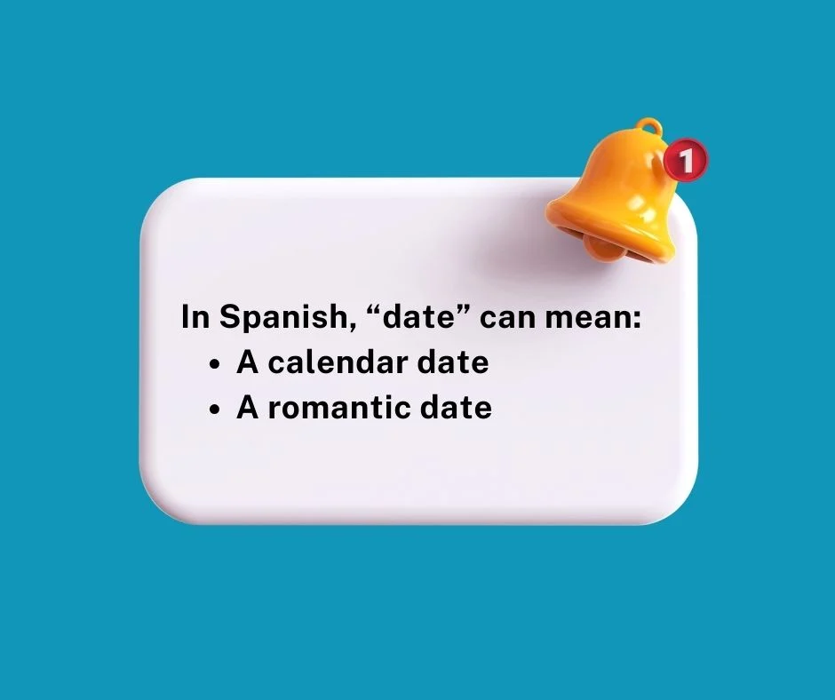The two main meanings of date in Spanish