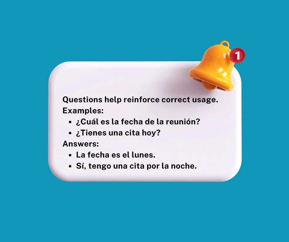 Using date in questions and answers