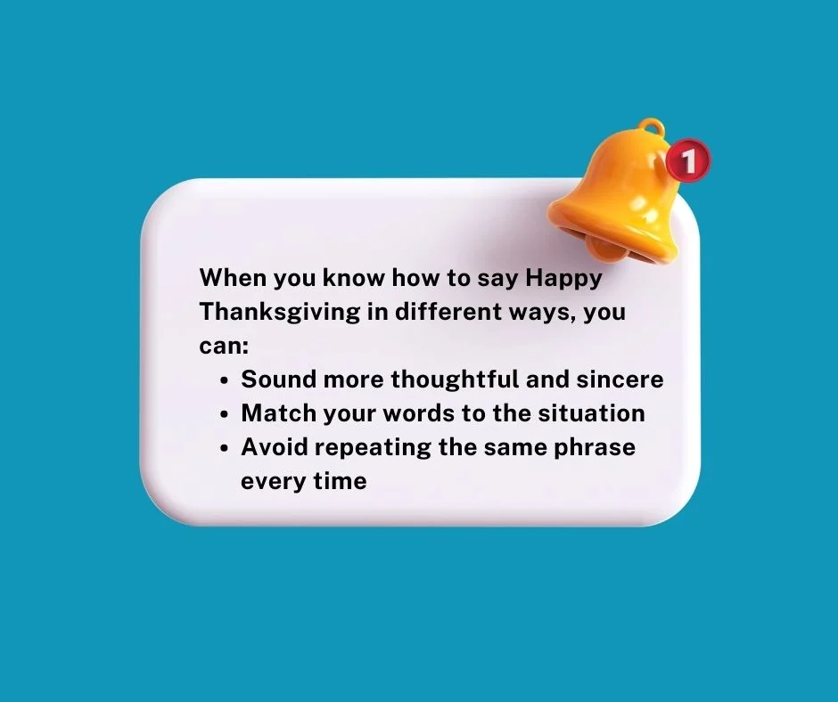 Why Thanksgiving greetings matter