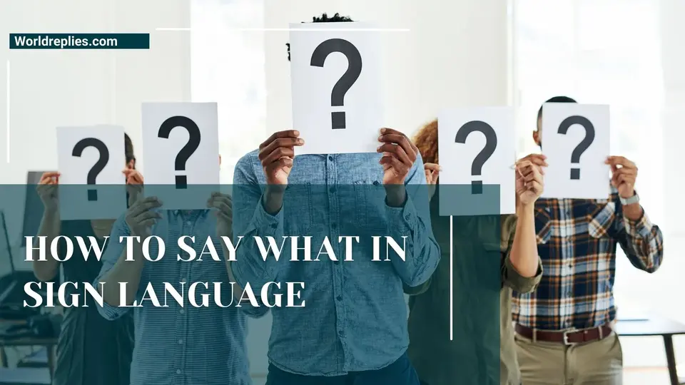 How to Say What in Sign Language