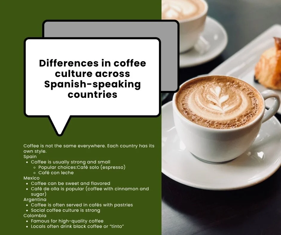 Differences in coffee culture across Spanish-speaking countries