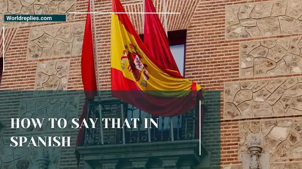 How to Say That in Spanish