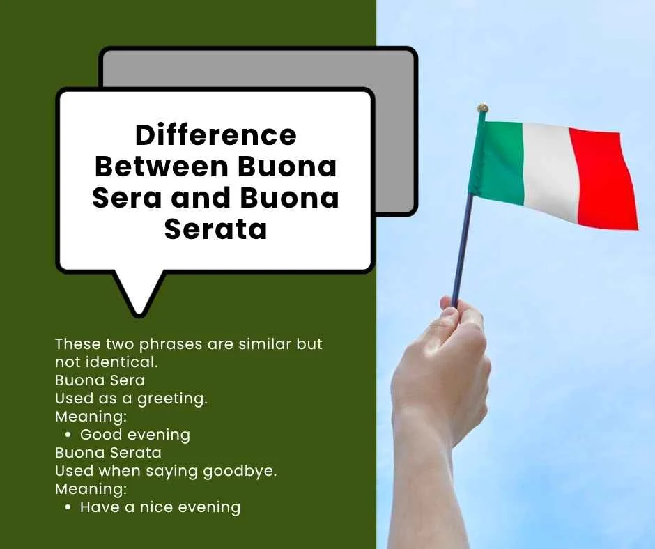 Difference Between Buona Sera and Buona Serata