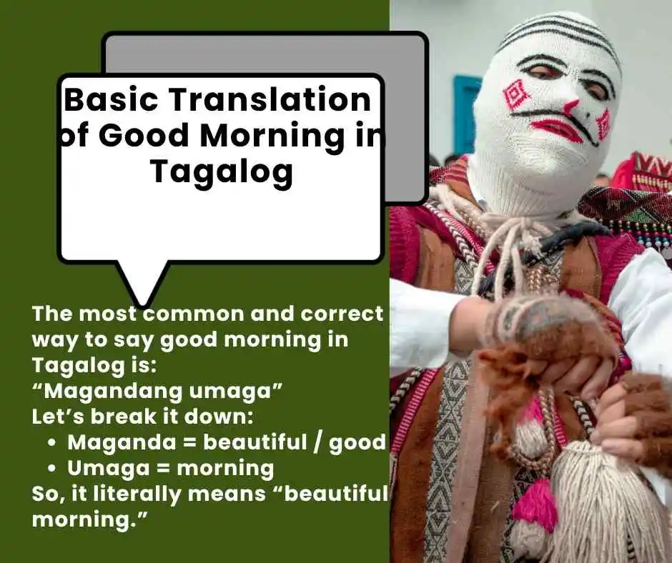 how to say good morning in tagalog