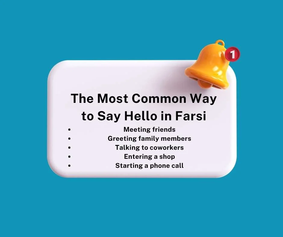 The Most Common Way to Say Hello in Farsi