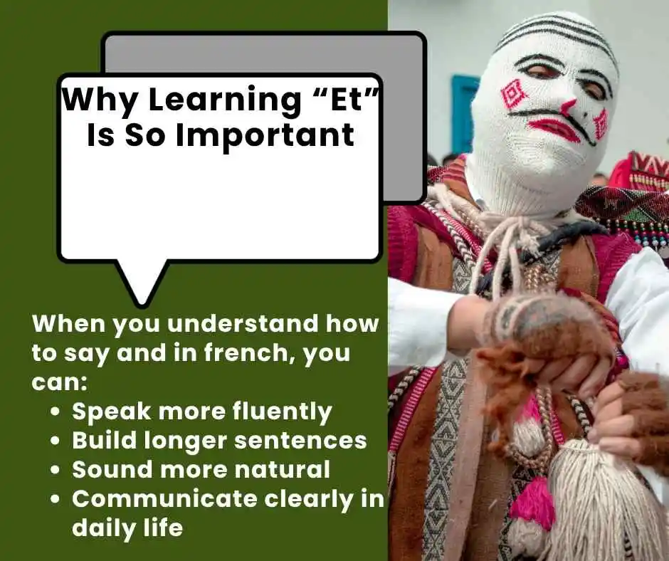 how to say and in french
