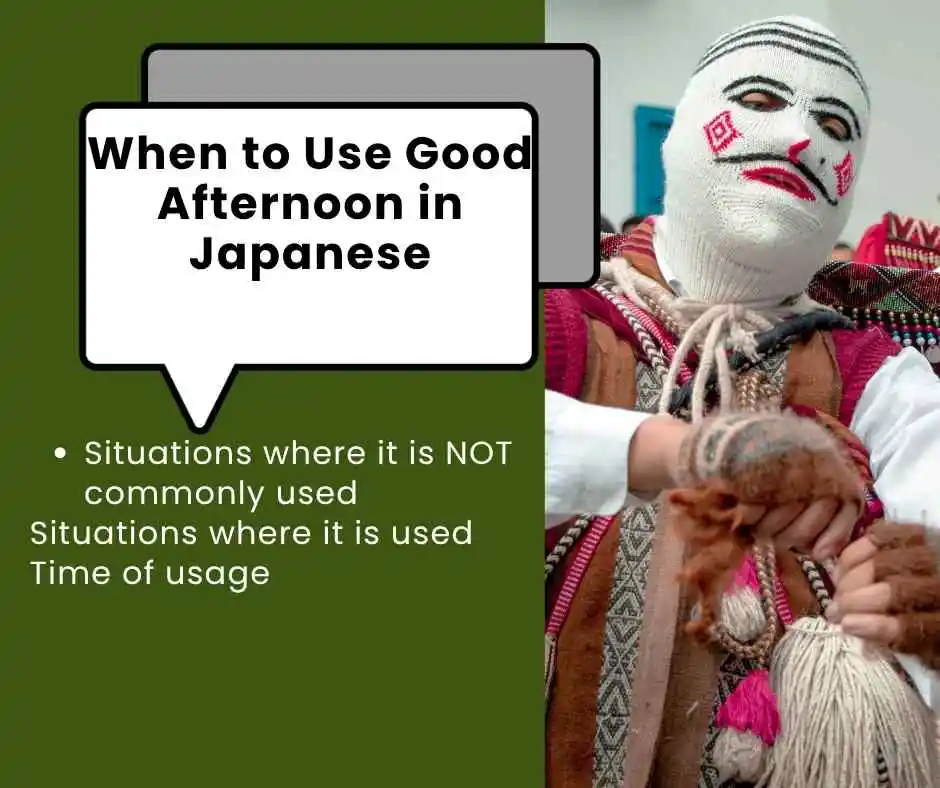 how to say good afternoon in japanese