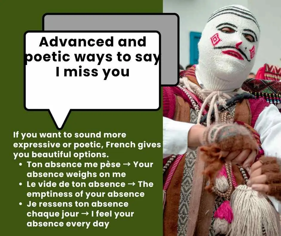 how to say i miss you in french