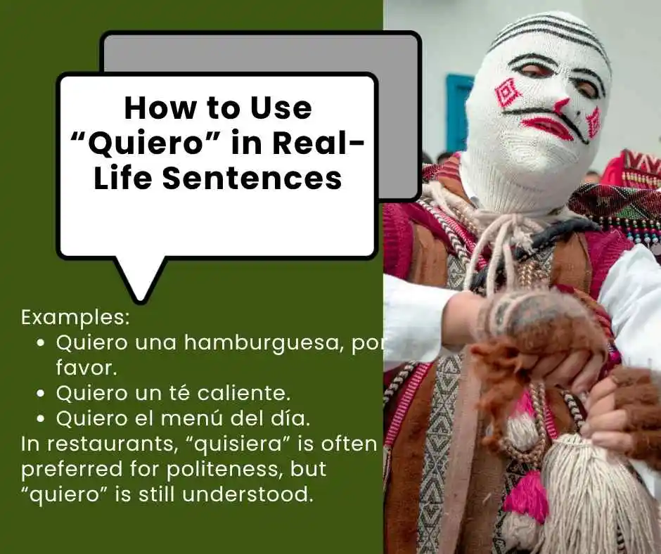how to say i want in spanish