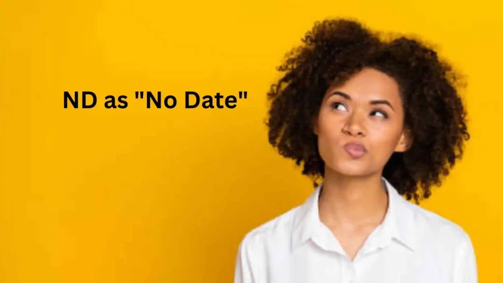 what does nd mean in text